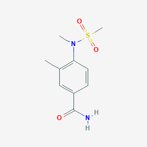 molecular formula C10H14N2O3S B4493757 3-METHYL-4-(N-METHYLMETHANESULFONAMIDO)BENZAMIDE 