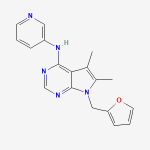 7-(2-furylmethyl)-5,6-dimethyl-N-3-pyridinyl-7H-pyrrolo[2,3-d]pyrimidin-4-amine