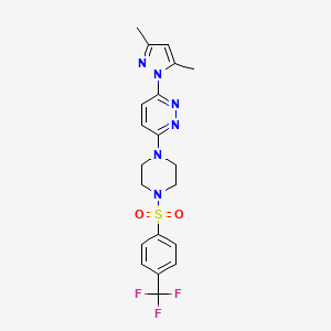 3-(3,5-dimethyl-1H-pyrazol-1-yl)-6-(4-{[4-(trifluoromethyl)phenyl]sulfonyl}-1-piperazinyl)pyridazine