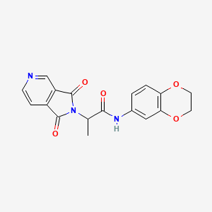 N-(2,3-dihydro-1,4-benzodioxin-6-yl)-2-(1,3-dioxopyrrolo[3,4-c]pyridin-2-yl)propanamide