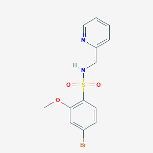 4-bromo-2-methoxy-N-(2-pyridinylmethyl)benzenesulfonamide