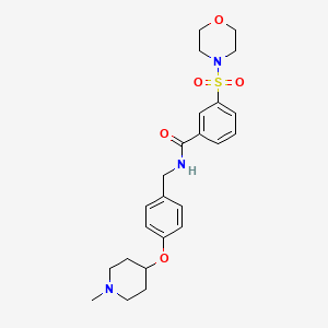 N-({4-[(1-METHYLPIPERIDIN-4-YL)OXY]PHENYL}METHYL)-3-(MORPHOLINE-4-SULFONYL)BENZAMIDE