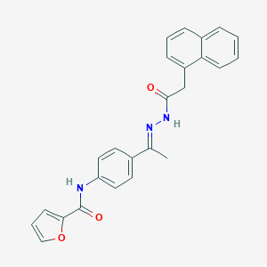 molecular formula C25H21N3O3 B449386 N-{4-[N-(1-naphthylacetyl)ethanehydrazonoyl]phenyl}-2-furamide 