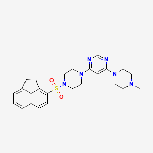 molecular formula C26H32N6O2S B4493861 4-[4-(1,2-dihydro-3-acenaphthylenylsulfonyl)-1-piperazinyl]-2-methyl-6-(4-methyl-1-piperazinyl)pyrimidine 