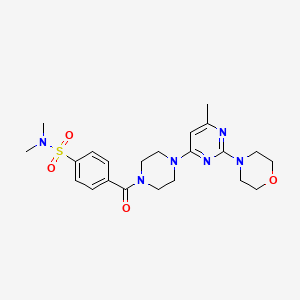 N,N-dimethyl-4-({4-[6-methyl-2-(4-morpholinyl)-4-pyrimidinyl]-1-piperazinyl}carbonyl)benzenesulfonamide