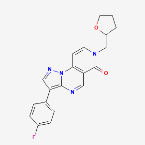 3-(4-fluorophenyl)-7-(tetrahydro-2-furanylmethyl)pyrazolo[1,5-a]pyrido[3,4-e]pyrimidin-6(7H)-one