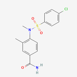 4-[[(4-chlorophenyl)sulfonyl](methyl)amino]-3-methylbenzamide