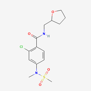 molecular formula C14H19ClN2O4S B4493920 2-CHLORO-4-(N-METHYLMETHANESULFONAMIDO)-N-[(OXOLAN-2-YL)METHYL]BENZAMIDE 