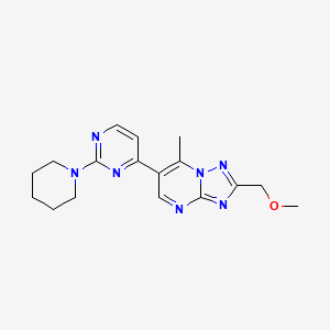 2-(Methoxymethyl)-7-methyl-6-(2-piperidino-4-pyrimidinyl)[1,2,4]triazolo[1,5-a]pyrimidine