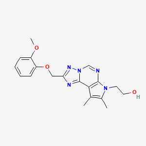 2-{2-[(2-METHOXYPHENOXY)METHYL]-8,9-DIMETHYL-7H-PYRROLO[3,2-E][1,2,4]TRIAZOLO[1,5-C]PYRIMIDIN-7-YL}-1-ETHANOL