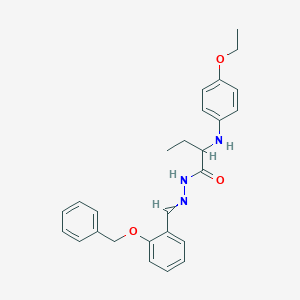 molecular formula C26H29N3O3 B449394 N'-[2-(benzyloxy)benzylidene]-2-(4-ethoxyanilino)butanohydrazide 