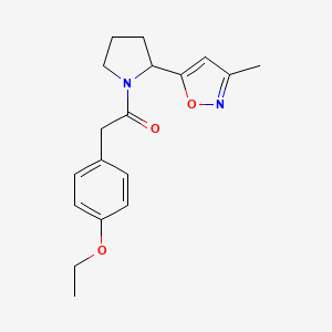 2-(4-Ethoxyphenyl)-1-[2-(3-methyl-1,2-oxazol-5-YL)pyrrolidin-1-YL]ethan-1-one