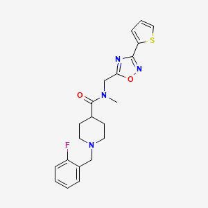 1-[(2-FLUOROPHENYL)METHYL]-N-METHYL-N-{[3-(THIOPHEN-2-YL)-1,2,4-OXADIAZOL-5-YL]METHYL}PIPERIDINE-4-CARBOXAMIDE