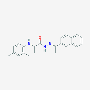molecular formula C23H25N3O B449396 2-(2,4-dimethylanilino)-N'-[1-(2-naphthyl)ethylidene]propanohydrazide 