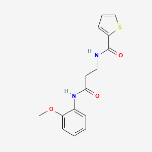 molecular formula C15H16N2O3S B4493964 N-{3-[(2-methoxyphenyl)amino]-3-oxopropyl}-2-thiophenecarboxamide 