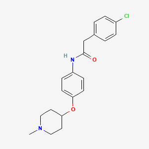 2-(4-chlorophenyl)-N-{4-[(1-methyl-4-piperidinyl)oxy]phenyl}acetamide