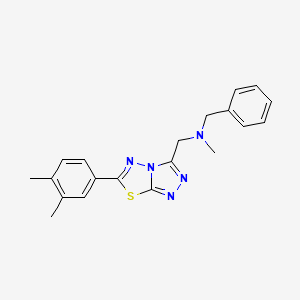 N-benzyl-1-[6-(3,4-dimethylphenyl)[1,2,4]triazolo[3,4-b][1,3,4]thiadiazol-3-yl]-N-methylmethanamine