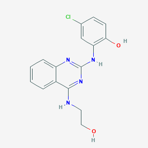 4-chloro-2-({4-[(2-hydroxyethyl)amino]-2-quinazolinyl}amino)phenol