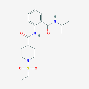 1-(ETHANESULFONYL)-N-{2-[(PROPAN-2-YL)CARBAMOYL]PHENYL}PIPERIDINE-4-CARBOXAMIDE