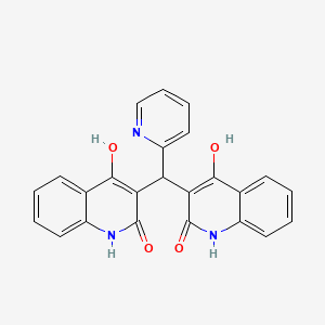 molecular formula C24H17N3O4 B4494003 3,3'-(pyridin-2-ylmethanediyl)bis(4-hydroxyquinolin-2(1H)-one) 