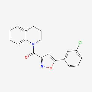 1-{[5-(3-chlorophenyl)-3-isoxazolyl]carbonyl}-1,2,3,4-tetrahydroquinoline