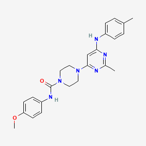 N-(4-methoxyphenyl)-4-{2-methyl-6-[(4-methylphenyl)amino]pyrimidin-4-yl}piperazine-1-carboxamide