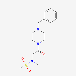 N-[2-(4-benzyl-1-piperazinyl)-2-oxoethyl]-N-methylmethanesulfonamide