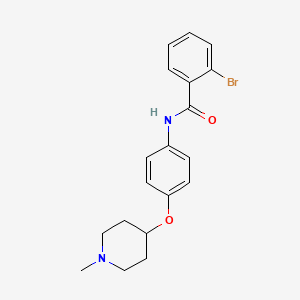 molecular formula C19H21BrN2O2 B4494023 2-bromo-N-{4-[(1-methyl-4-piperidinyl)oxy]phenyl}benzamide 