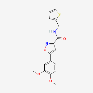 molecular formula C17H16N2O4S B4494037 5-(3,4-dimethoxyphenyl)-N-(2-thienylmethyl)-3-isoxazolecarboxamide 