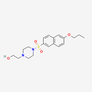 molecular formula C19H26N2O4S B4494062 2-{4-[(6-propoxy-2-naphthyl)sulfonyl]-1-piperazinyl}ethanol 