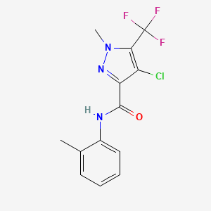 4-chloro-1-methyl-N-(2-methylphenyl)-5-(trifluoromethyl)-1H-pyrazole-3-carboxamide