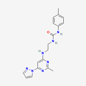 N-(4-methylphenyl)-N'-(2-{[2-methyl-6-(1H-pyrazol-1-yl)-4-pyrimidinyl]amino}ethyl)urea