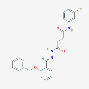 molecular formula C24H22BrN3O3 B449411 4-{2-[2-(benzyloxy)benzylidene]hydrazino}-N-(3-bromophenyl)-4-oxobutanamide 