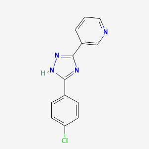 molecular formula C13H9ClN4 B4494110 3-[5-(4-chlorophenyl)-1H-1,2,4-triazol-3-yl]pyridine 