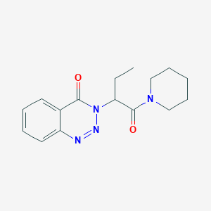 molecular formula C16H20N4O2 B4494118 3-[1-(piperidinocarbonyl)propyl]-1,2,3-benzotriazin-4(3H)-one 