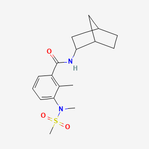 molecular formula C17H24N2O3S B4494152 N-bicyclo[2.2.1]hept-2-yl-2-methyl-3-[methyl(methylsulfonyl)amino]benzamide 