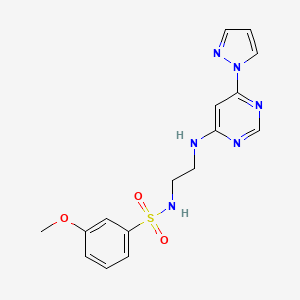 3-methoxy-N-(2-{[6-(1H-pyrazol-1-yl)-4-pyrimidinyl]amino}ethyl)benzenesulfonamide