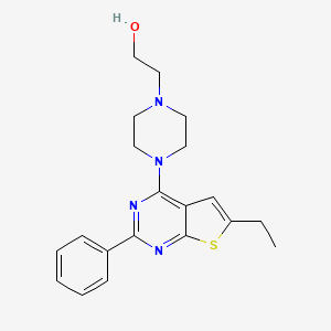 molecular formula C20H24N4OS B4494173 2-[4-(6-ethyl-2-phenylthieno[2,3-d]pyrimidin-4-yl)-1-piperazinyl]ethanol 