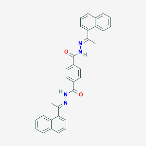 molecular formula C32H26N4O2 B449418 N'~1~,N'~4~-bis[1-(1-naphthyl)ethylidene]terephthalohydrazide 