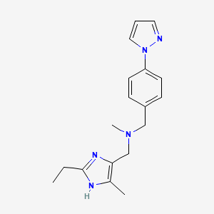 1-(2-ethyl-4-methyl-1H-imidazol-5-yl)-N-methyl-N-[4-(1H-pyrazol-1-yl)benzyl]methanamine