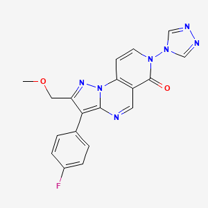 3-(4-fluorophenyl)-2-(methoxymethyl)-7-(4H-1,2,4-triazol-4-yl)pyrazolo[1,5-a]pyrido[3,4-e]pyrimidin-6(7H)-one