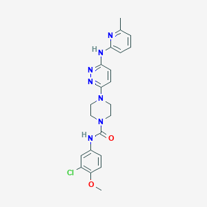 N-(3-chloro-4-methoxyphenyl)-4-{6-[(6-methyl-2-pyridinyl)amino]-3-pyridazinyl}-1-piperazinecarboxamide