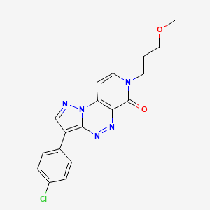 molecular formula C18H16ClN5O2 B4494210 3-(4-chlorophenyl)-7-(3-methoxypropyl)pyrazolo[5,1-c]pyrido[4,3-e][1,2,4]triazin-6(7H)-one 