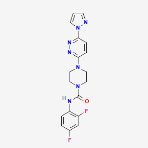 N-(2,4-difluorophenyl)-4-[6-(1H-pyrazol-1-yl)-3-pyridazinyl]-1-piperazinecarboxamide