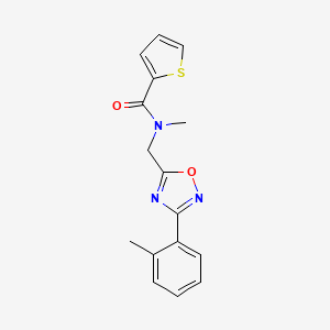 molecular formula C16H15N3O2S B4494237 N-methyl-N-{[3-(2-methylphenyl)-1,2,4-oxadiazol-5-yl]methyl}-2-thiophenecarboxamide 