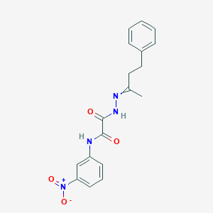 molecular formula C18H18N4O4 B449424 N-(3-nitrophenyl)-2-oxo-2-[2-(4-phenylbutan-2-ylidene)hydrazinyl]acetamide 