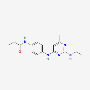 N-(4-{[2-(ethylamino)-6-methylpyrimidin-4-yl]amino}phenyl)propanamide