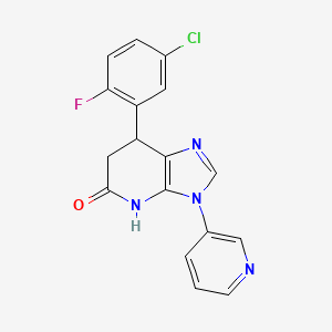 molecular formula C17H12ClFN4O B4494264 7-(5-chloro-2-fluorophenyl)-3-(3-pyridinyl)-3,4,6,7-tetrahydro-5H-imidazo[4,5-b]pyridin-5-one 