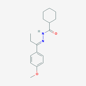 N'-[1-(4-methoxyphenyl)propylidene]cyclohexanecarbohydrazide