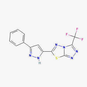 6-(3-phenyl-1H-pyrazol-5-yl)-3-(trifluoromethyl)[1,2,4]triazolo[3,4-b][1,3,4]thiadiazole